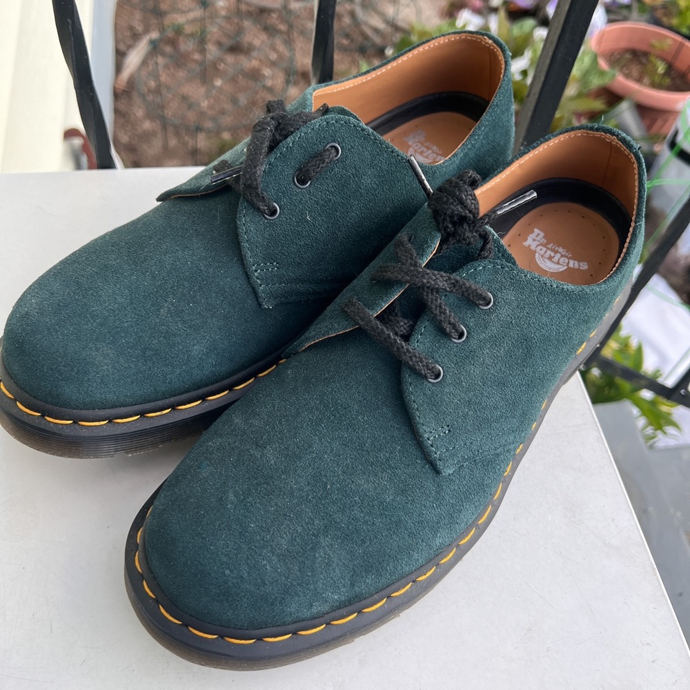 Dr. Martens 1461 Green Suede Oxfords